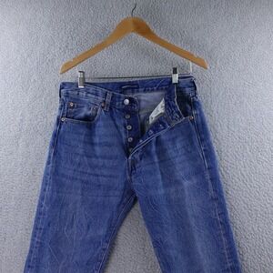 Levi's Made Crafted 501 1980s Jeans Men Fit 31x28 Button Fly Blue Denim Selveged